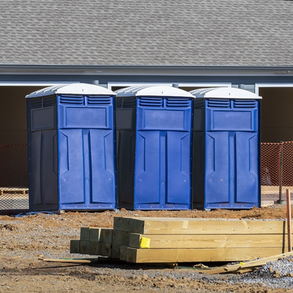 how often are the portable restrooms cleaned and serviced during a rental period in Dwight Kansas